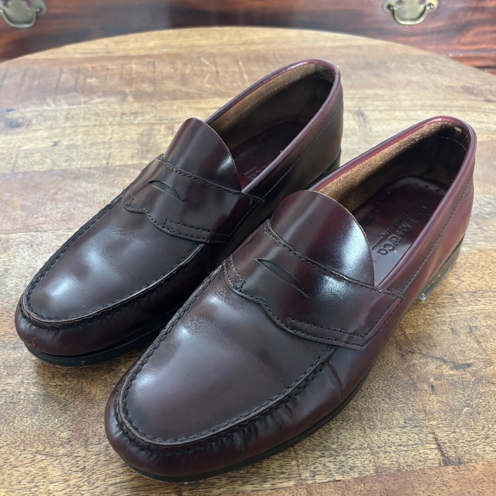 Classic vintage G H Bass penny loafers Burgundy Leather men’s sz 10 D